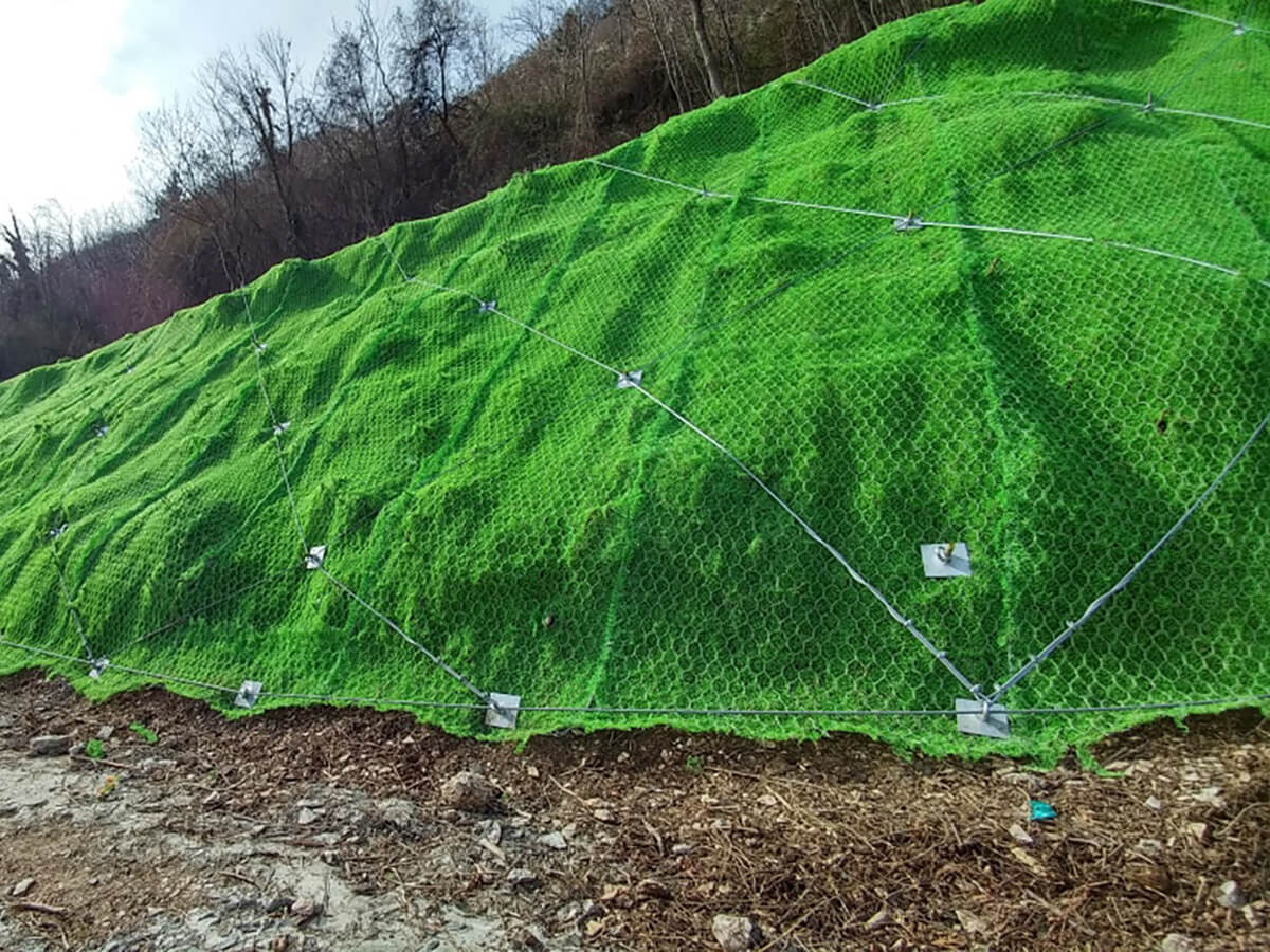 Three-Dimensional Geomat in Slope Greening and Soil Conservation
